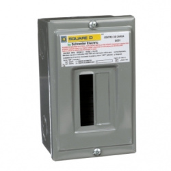 Schneider Electric Centro de Carga QOD1S, 1 Polo, 50A, Sobreponer, Gris 