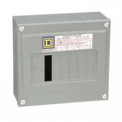 Schneider Electric Centro de Carga QOD6S, 6 Polos, 100A, Sobreponer, Gris 