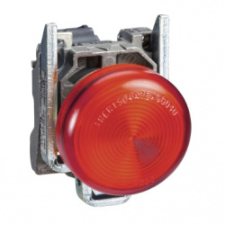 Schneider Electric Luz Piloto con LED XB4BV64, 250V, Rojo 