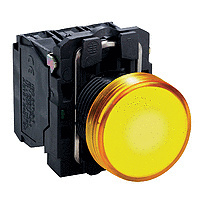 Schneider Electric Luz Piloto con LED XB5AVB5, 24V, Amarillo 