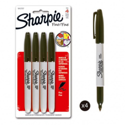 Marcador Permanente Sharpie punto fino Color negro paquete con 14 piez