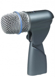 Shure Micrófono BETA 56A, Alámbrico, Negro/Plata 