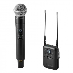 Shure Micrófono con Transmisor de Mano SLXD25/SM58, Inalámbrico, Negro 