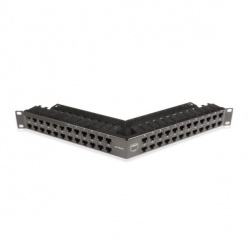 Siemon Panel de Parcheo Angular Cat6, 48 Puertos, 1U, Negro 