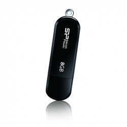 Memoria USB Silicon Power Luxmini 322, 8GB, USB 2.0, Negro 