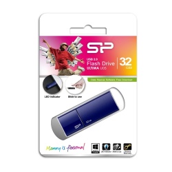 Memoria USB Silicon Power Ultima U05, 32GB, USB 2.0, Azul 