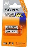 Sony Pilas Recargables AAA Ni-MH, 1.2V, 2 Piezas 