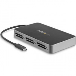 StarTech.com Lector de Memoria SD, USB 3.0, Negro/Plata 