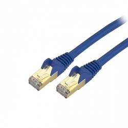 StarTech.com Cable Patch Cat6a STP Blindado sin Enganches RJ-45 Macho - RJ-45 Macho, 2.7 Metros, Azul 