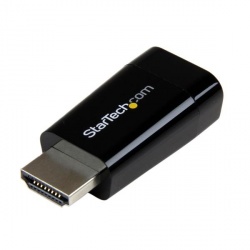 StarTech.com Adaptador Convertidor de Video Portátil HDMI Macho - VGA Hembra, Negro 