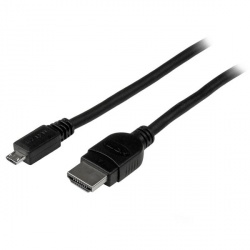 StarTech.com Cable Micro USB 2.0 B Macho - HDMI Macho, 3 Metros, Negro 