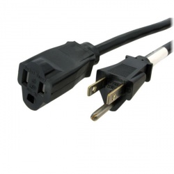 StarTech.com Cable de Poder NEMA 5-15P Macho - NEMA 5-15R Hembra, 90cm, Negro 