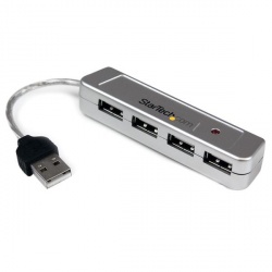 StarTech.com Hub USB 2.0, 1x USB A Macho, 4x USB A Hembra, 480 Mbit/s 
