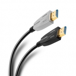 Steren Cable HDMI de Fibra Óptica HDMI Macho - HDMI Macho, 4K, 30 Metros, Negro/Gris 