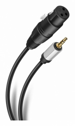 Steren Cable AUX 3.5mm Macho - XLR Hembra, 3 Metros, Negro 
