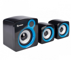 Steren Bocina con Subwoofer BOC-1025, Alámbrico, 2.1, 6W RMS, 110W PMPO, USB, Negro 