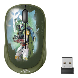 Mini Mouse Steren Óptico Star Wars Tropper, Inalámbrico, USB, 1200DPI, Verde 