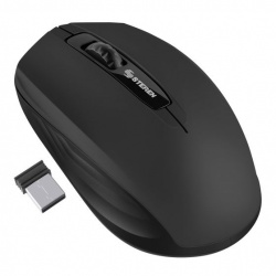 Mouse Steren Óptico COM-5708, Inalámbrico, USB, 1000DPI, Negro 