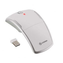 Mouse Ergonómico Steren Óptico COM-571, Inalámbrico, USB, 1600DPI, Blanco 