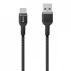 Steren Cable USB-A Macho - USB-C Macho, 1.9 Metros, Negro 