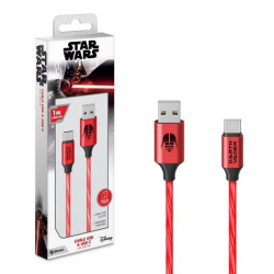 Steren Cable USB A Macho - USB C Macho, 1 Metro, Darth Vader 