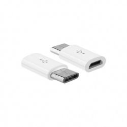 Steren Adaptador USB C Macho - Micro USB Hembra , Blanco 