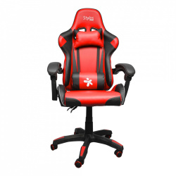 Stylos Silla Gamer SGSI02, hasta 115kg, Negro/Rojo 