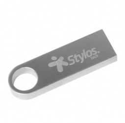 Memoria USB Stylos ST100, 16GB, USB 2.0, Plata, 10 Piezas 