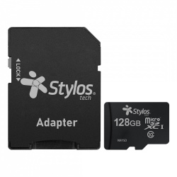 Memoria Flash Stylos STMS1281B, 128GB MicroSDHC Clase 10 