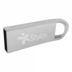 Memoria USB Stylos ST500, 32GB, USB 2.0, Plata 