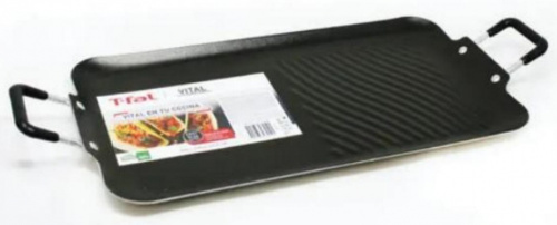 T-Fal Comal Tipo Parrilla Texas, Antiadherente, Negro 