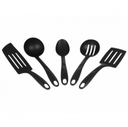 T-Fal Juego de Utensilios BIENVENUE, 5 Piezas, Negro 