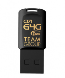 Memoria USB Team Group C171, 64GB, USB 2.0, Negro 