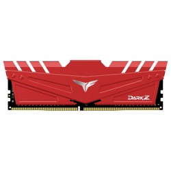 Memoria RAM Team Group T-FORCE DARK Z DDR4, 3000MHz, 8GB, Non-ECC, CL16, XMP, Rojo 