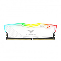 Memoria RAM Team Group T-Force Delta RGB DDR4, 3600MHz, 16GB, Non-ECC, CL18, XMP, Blanco ― Abierto 