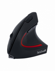 ﻿Mouse Ergonómico Techzone Vertical TZMOUINA-06, Inalámbrico, USB, Negro 