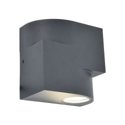 Tecnolite Lámpara para Pared Uruk, Interiores, hasta 12W, Base GU10, Gris, para Casa - No Incluye Foco 