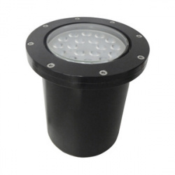 Tecnolite Lámpara LED de Piso Empotrable Cuenca V, Exteriores, Luz Suave Cálida, 18W, 1300 Lúmenes, Negro, para Casa 
