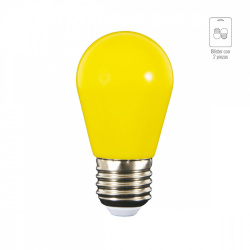 Tecnolite Foco LED, Luz Amarilla, Base E27, 1W, Amarillo 