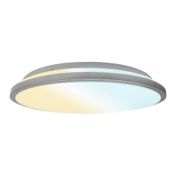 Tecnolite Lámpara LED Plafón para Sobreponer Citala, Interiores, Luz Blanca, 24W, 1450 Lúmenes, Plata/Blanco, para Casa 