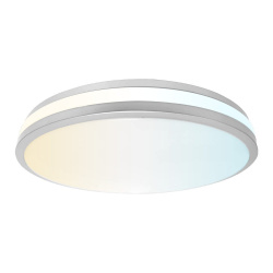 Tecnolite Lámpara LED Plafón para Sobreponer Cocibola I, Interiores, Luz Blanca, 24W, 1200 Lúmenes,   Plata/Blanco, para Casa 