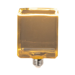 ﻿Tecnolite Foco Cubo Regulable LED, Luz Ámbar, Base E27, 6W, 330 Lúmenes, Transparente Ámbar 
