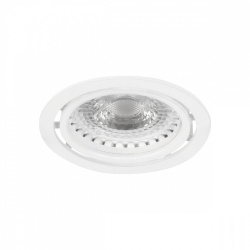 Tecnolite Lámpara LED para Techo Empotrable Lita I, Interiores, Luz Suave Cálida, 6.5W, Base GU10, 450 Lúmenes, Blanco, para Casa 