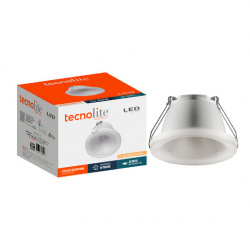 Tecnolite Lámpara LED para Techo Empotrable Kalausi III, Regulable, Interiores, Luz Suave Cálida, 6W, 381 Lúmenes, Blanco, para Casa 