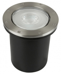 Tecnolite Lámpara LED de Piso Empotrable Cuenca III, Exteriores, hasta 90W, Base E27, Negro/Gris, para Zona Costera - No Incluye Foco 