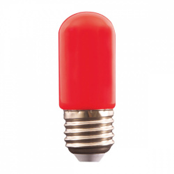 Tecnolite Foco LED T30 Miniatura, Luz Roja, Base E27, 1W, Rojo, 2 Piezas 