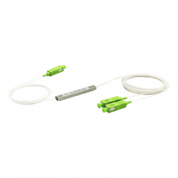 Tempo Cable Divisor Óptico PLC, 1 x 2 SC/APC, 1.5 Metros, Blanco/Verde 