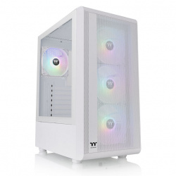 Gabinete Thermaltake S200 TG ARGB, Midi-Tower, ATX/Micro-ATX/Mini-ITX, USB 3.0, sin Fuente, 3 Ventiladores Instalados, Blanco 