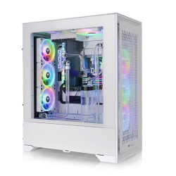 Gabinete Thermaltake CTE T500 Air Snow con Ventana, Full-Tower, ATX/Mini-ITX/Micro-ATX/E-ATX, USB 3.0, sin Fuente, 3 Ventiladores Instalados, Blanco 