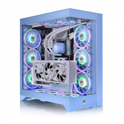 Gabinete Thermaltake CTE E600 MX con Ventana, Midi-Tower, ATX/Mini-ITX/Micro-ATX/E-ATX, USB 3.0, sin Fuente, 3 Ventiladores RGB Instalados, Azul 